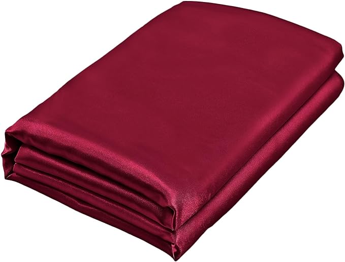 Homiest Burgundy Satin Twin Sheet by Homiest