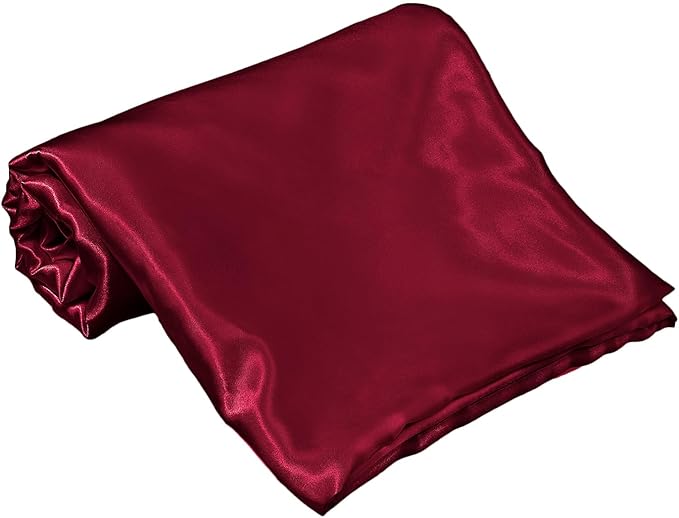 Homiest Burgundy Satin Flat Sheet - Image 2