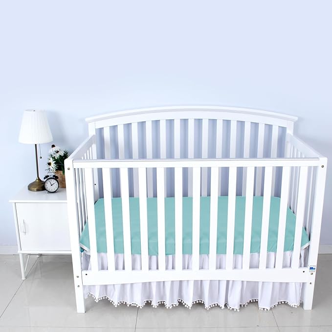 Biloban Crib Sheets Fitted, 2 Pack Sheet Fits Standard Crib Mattress, Neutral - Image 4