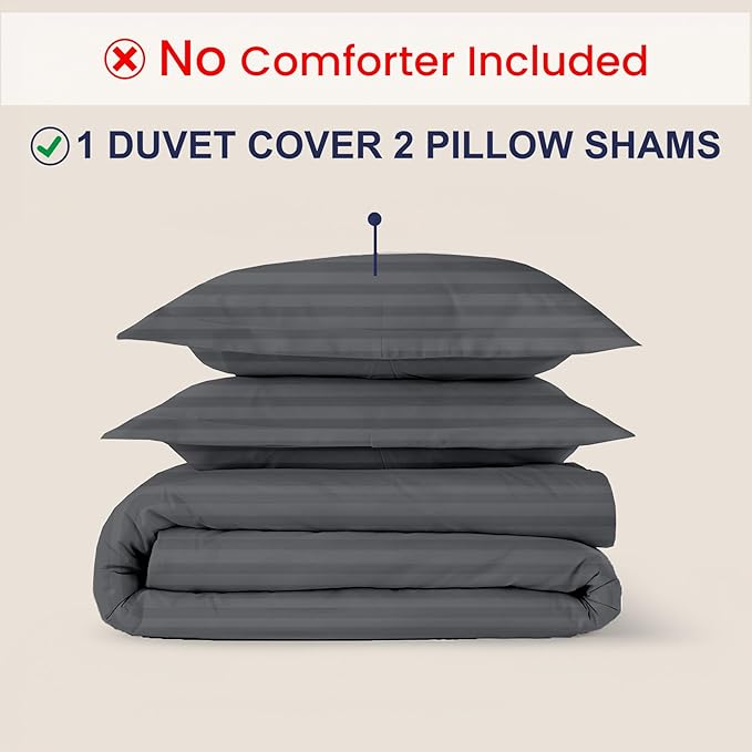 Kotton Culture 3 Pc California King Size Duvet Cover Set -100% Egyptian Cotton - Image 2