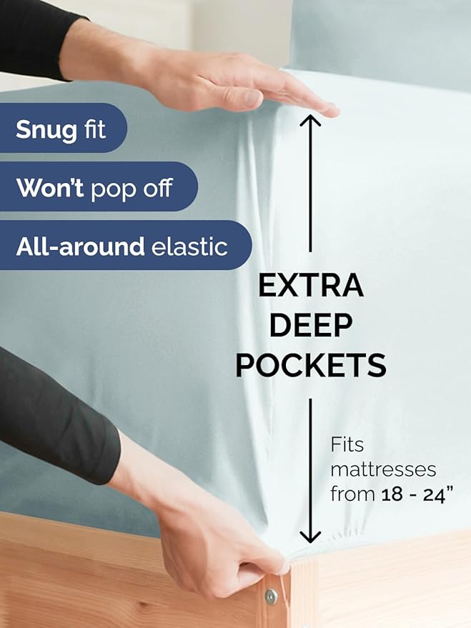 Extra Deep Full Fitted Sheet - Image 2