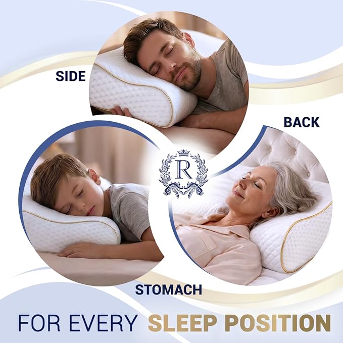Cervical Memory Foam Pillow- 4-Layer Adjustable King Size Contour Design - Image 7