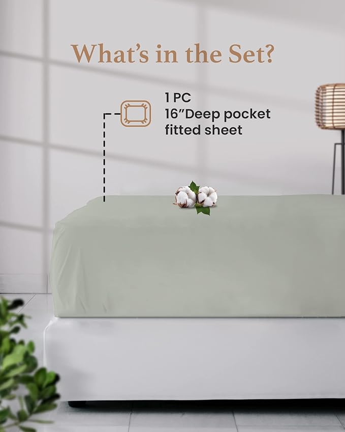 Good Sleep Bedding California King Fitted Sheet, 800 TC Cal King Fitted Sheet - Image 3