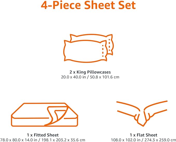 Amazon Basics Lightweight Super Soft, Breathable, Machine Washable, Wrinkle - Image 6