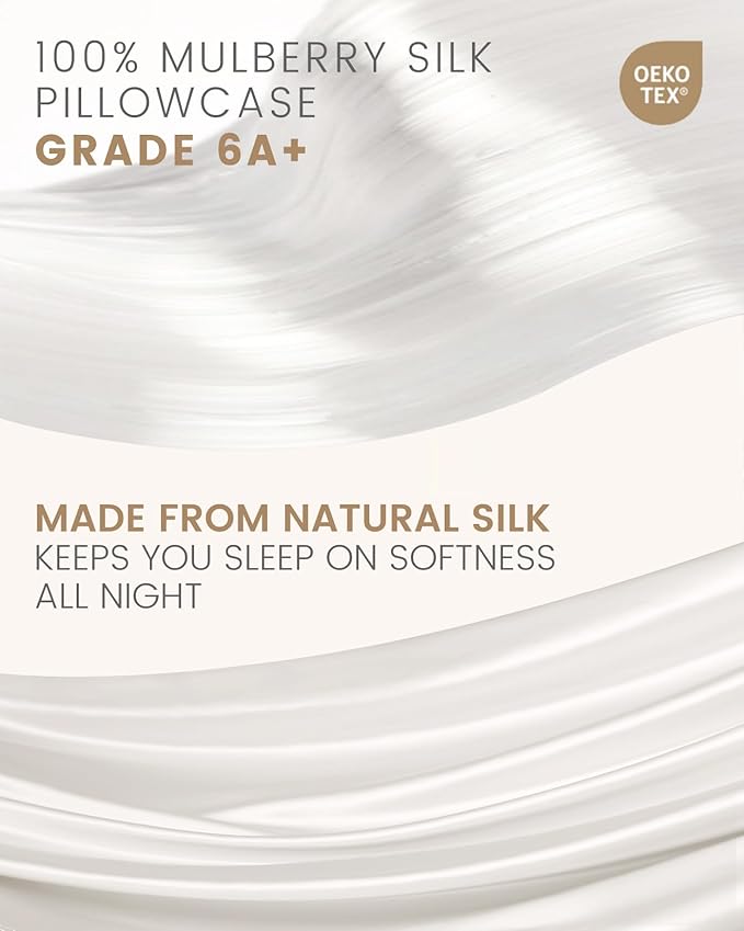 THXSILK Set of 2 100% Mulberry Silk Pillowcase - Image 2