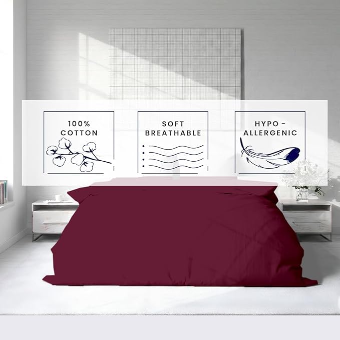 Kotton Culture 1 Pc Duvet Cover King Size-100% Egyptian Cotton 600 Thread Count - Image 5
