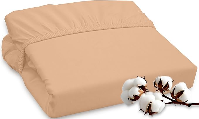 ROYALE LINENS 300 Thread Count 100% Long Staple Combed Cotton Fitted Sheet Full by ROYALELINENS