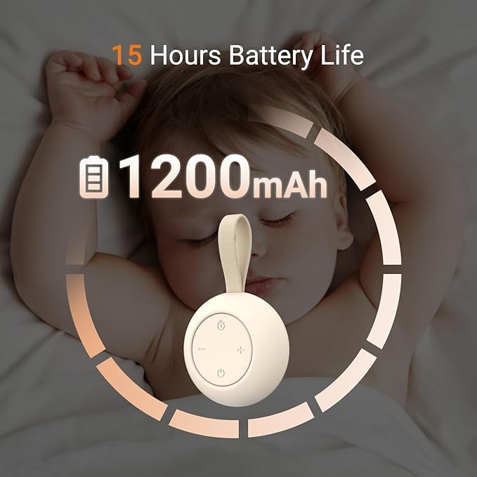 Portable Baby Sound Machine 15 Hours Battery Life, Clips on Baby Stroller - Image 3