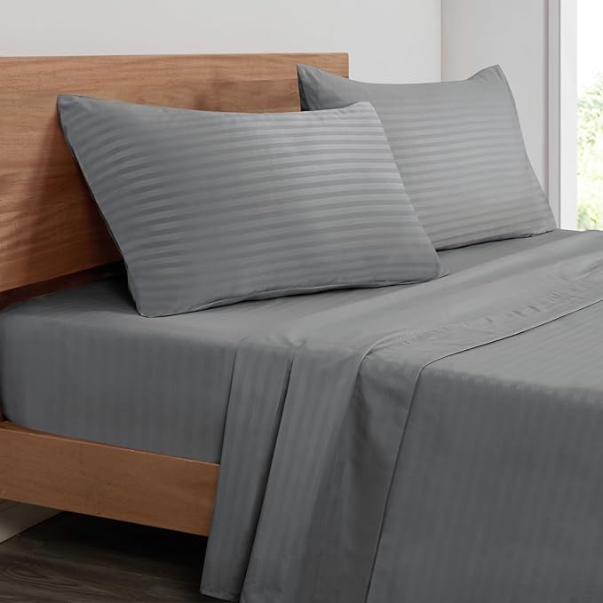 Mejoroom Striped Full Size Sheets – Extra Soft Full Size Bed Sheets by Mejoroom