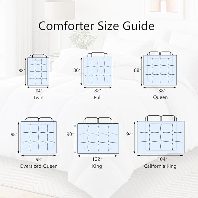 TEXARTIST Premium 2100 Series Twin Comforter All Season Breathable Grey - Image 8
