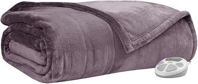 Serta Luxuriously Soft Plush Electric Blanket Fast Heating Cozy Cover, Safety - Image 6