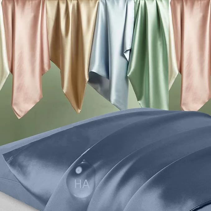 Silk Pillow Cases 2 Pack, Mulberry Silk Pillowcases Standard Set of 2, Anti Acne - Image 2