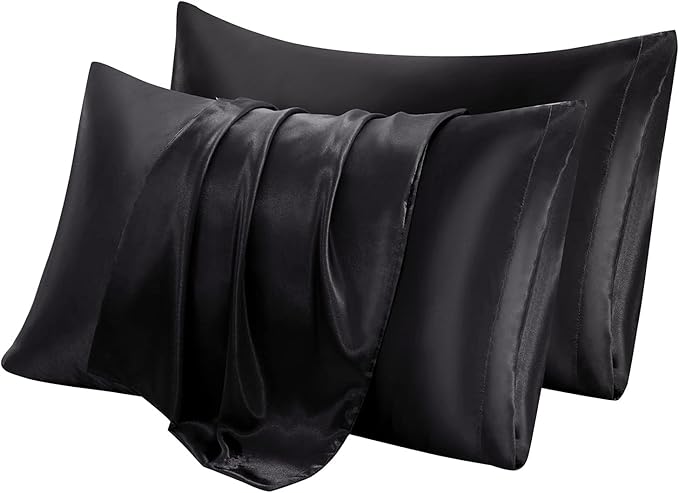 Aormenzy Satin Pillow Cases for Women Queen Size Set of 2, Fade Resistant - Image 6