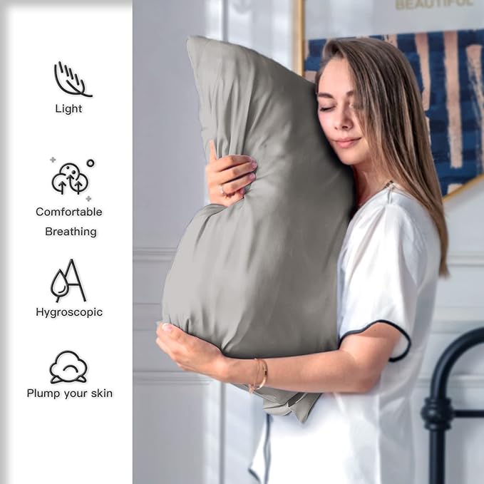 Mulberry Silk Pillowcase for Hair and Skin Pillow Case - Image 3