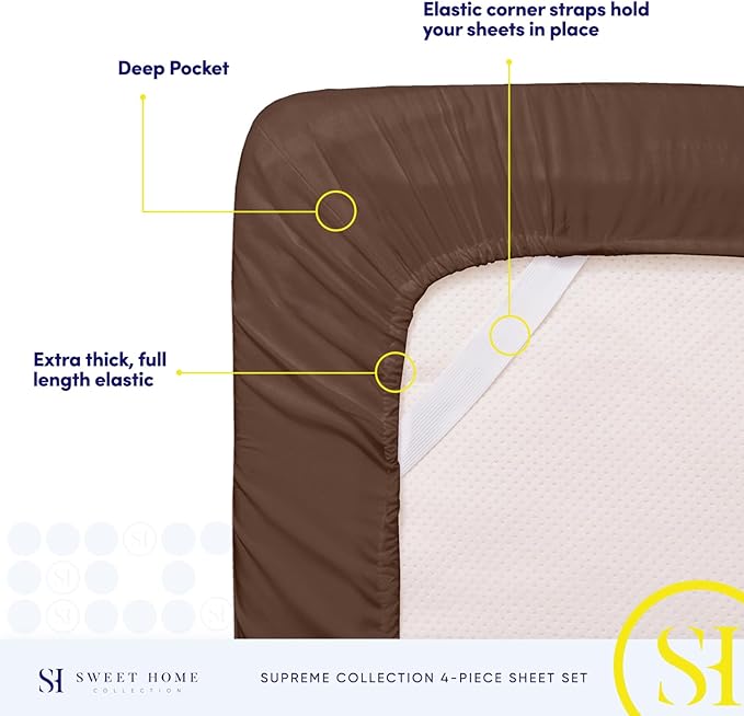 Twin XL Sheets - Breathable Luxury Sheets - 1800 Supreme Collection Extra Soft - Image 5