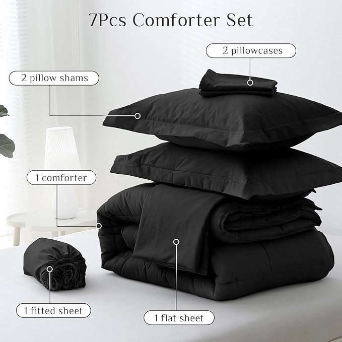 JOLLYVOGUE Oversized King Comforter Set, Ultra-Soft Bed in a Bag Oversized King - Image 5