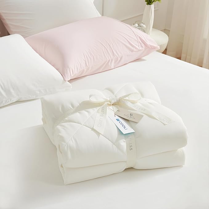 Cozy Bliss Cooling Comforter Twin Size, Cooling Blankets - Image 6