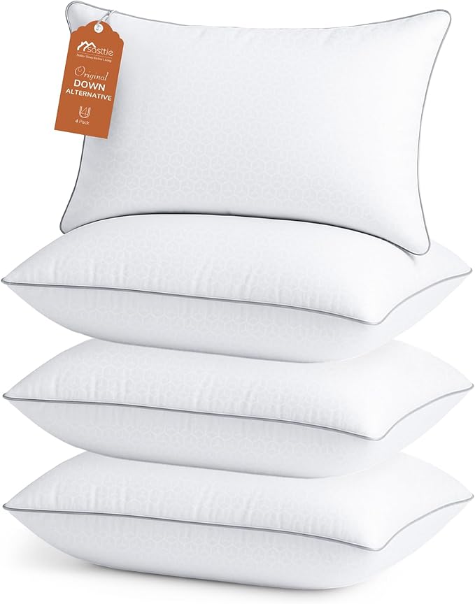 Sasttie King Size Pillows Set of 4, Bed Pillows by SASTTIE
