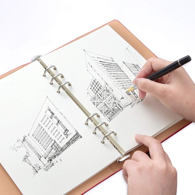 (3-Pack) A5 Blank Paper, Refills for Filofax Planner, Organizer, Binders, 6 Hole Punched, Total 300 Sheets/600 Pages, 100gsm, White, 5.8 x 8.2 Inch-DeskoryOffice