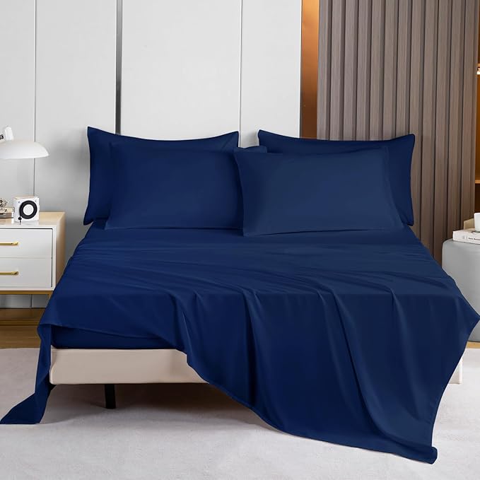 Lavisun Twin Flat Sheets 2 Pack, Hotel Quality Flat Bed Sheets, Brushed - Image 2