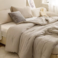 ROSGONIA Queen Comforter Set Oatmeal by ROSGONIA