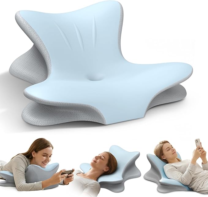 Cervical Neck Pillow for Pain Relief, Ergonomic Reading Pillow for Bed by TujamiCervicalNeckPillow
