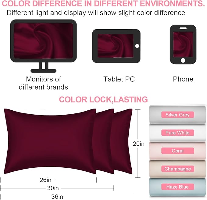 Silk Pillow Cases Queen Size - Image 7