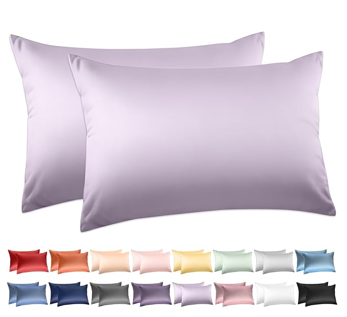 100% Cotton Queen Pillowcases Set of 2, Deep Dream 600 Thread Count Pillow Cases by DeepDream