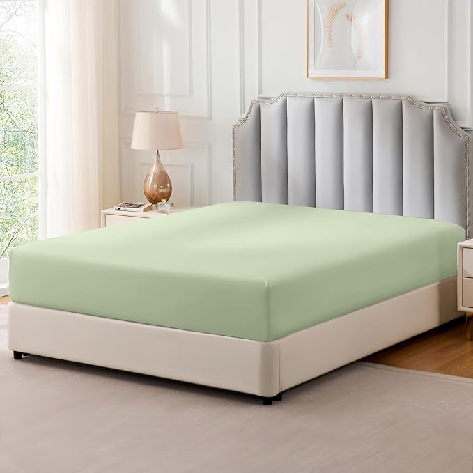 FreshCulture Pure Cotton Fitted Sheets King Size, 300 Thread Count Percale - Image 8