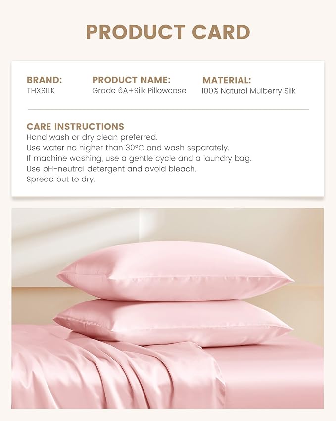 THXSILK 100% Mulberry Silk Pillowcase - Image 8