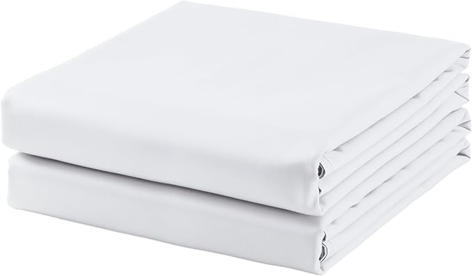 2-Pack Cotton TwinXL Flat Sheet Only, 600 Thread Count 100% Egyptian Cotton Top by ZaizaiHome