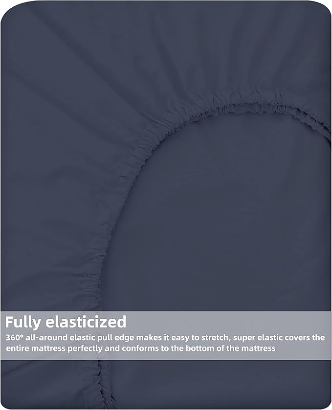 HBHLFZ Full Fitted Sheet Only, Soft Breathable Bottom Sheet - Image 5