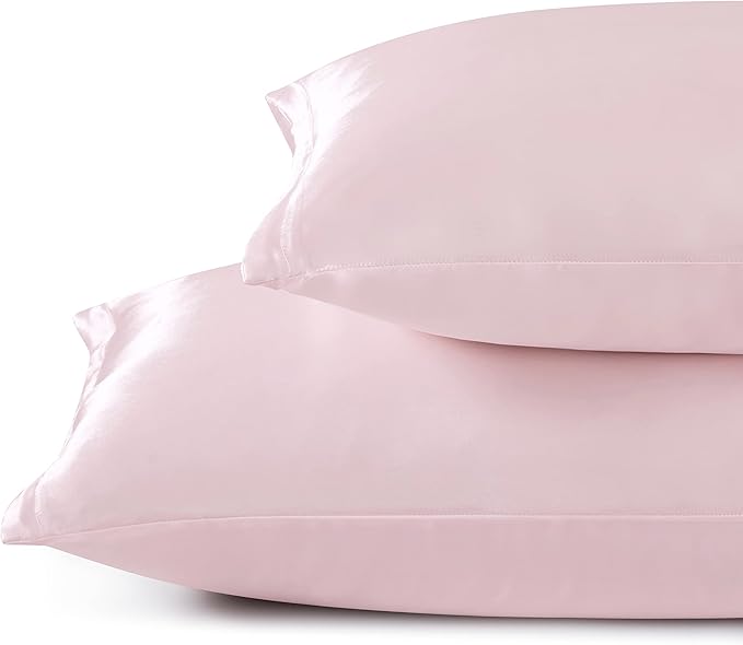 Satin Pillowcases with Zipper （20x30）, Queen Size Pillowcases Set of 2 - Image 2