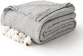 100% Cotton Muslin Blanket Twin 66" x 90", Breathable and Lightweight Cotton by Kozyhvn