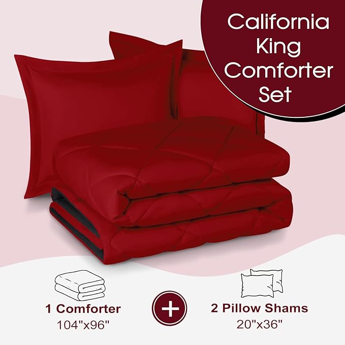 Basic Beyond California King Comforter Set, 1 Comforter 104"x96" and 2 Pillow - Image 6