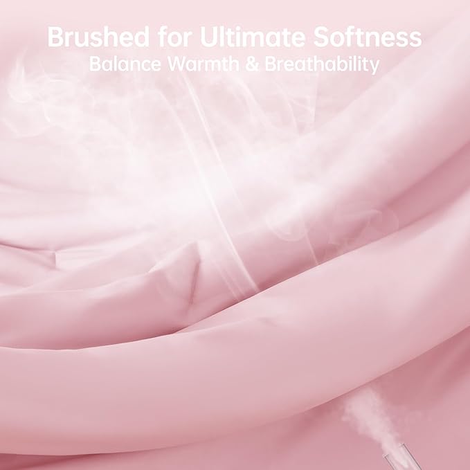 MUXHOMO Pink Full Comforter Sets, All Season Ultra Soft Down Alternative Bedding - Image 3