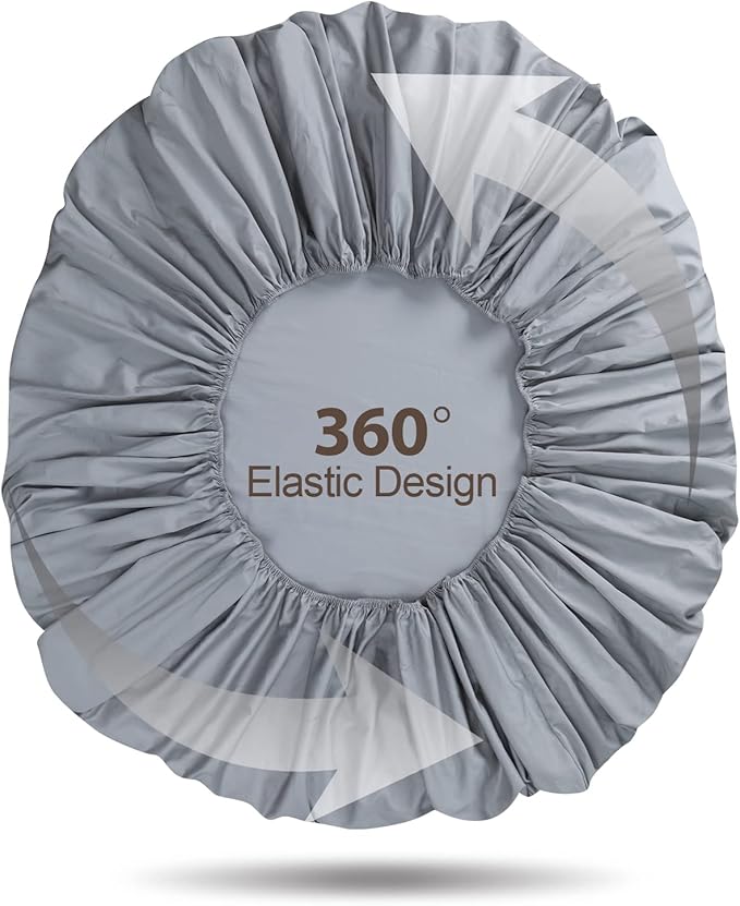 100% Egyptian Cotton Fitted Sheet King Size Gray, 600 Thread Count, 8-16" Deep - Image 7