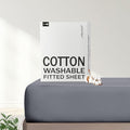 FreshCulture Pure Cotton Fitted Sheets Twin Size, 300 Thread Count Percale by FreshCulture