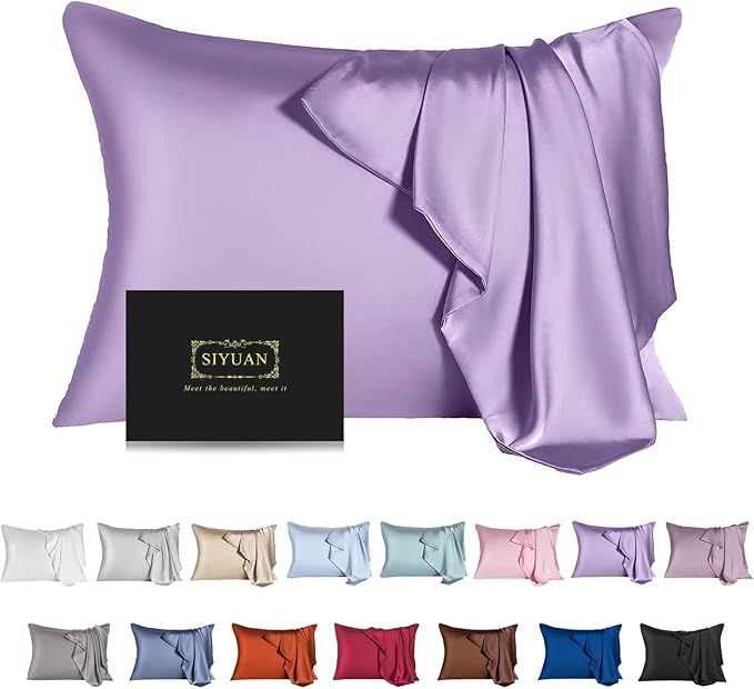 Mulberry Silk Pillowcase for Hair and Skin, King Size Cooling Silk Pillow Case by SIYUAN