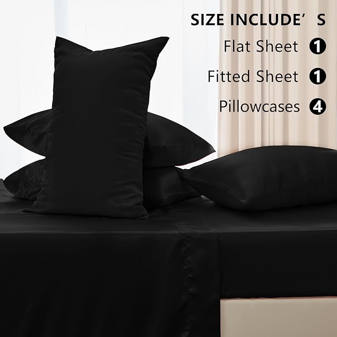 CozyLux Satin Sheets Full Size Sheets - Image 3