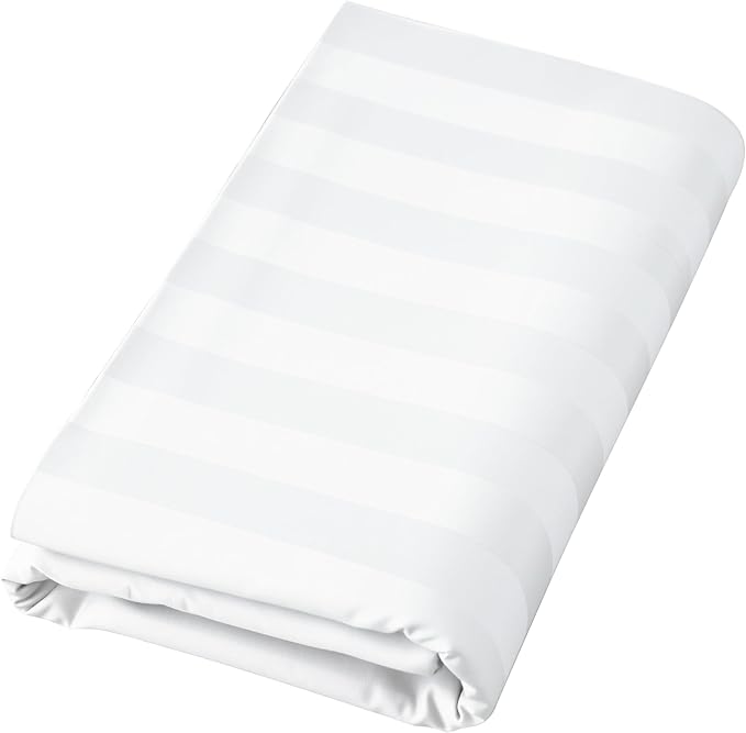 Cotton Flat Sheets Only, 600 TC 100% Cotton Flat Sheet Top Sheet Only, Twin by ShunjieHome