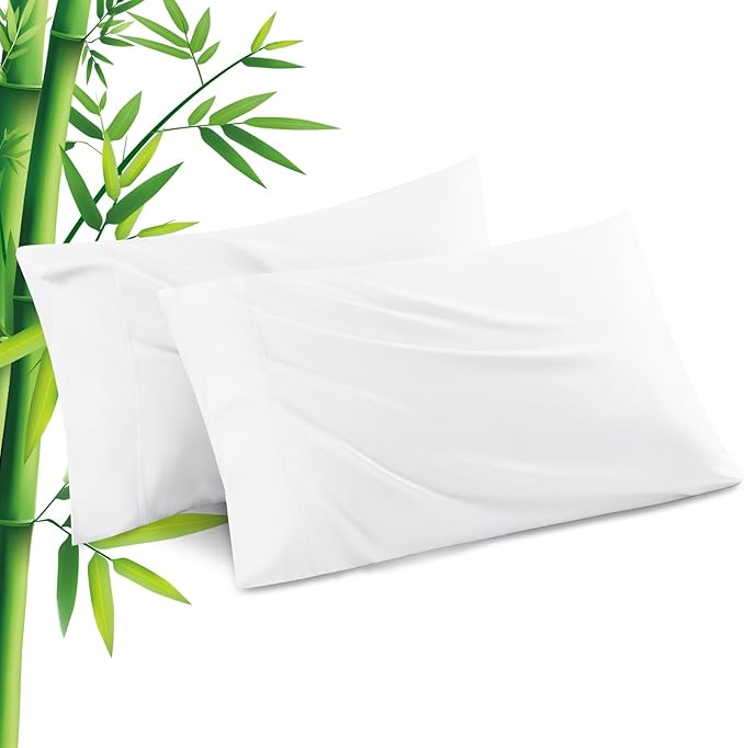 Pillowcases King Size 2 Pack, Cooling Viscose from Bamboo Pillow Cases by JamRest