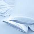 Aormenzy Satin Pillow Cases for Women Queen Size Set of 2, Baby Blue Satin by Aormenzy