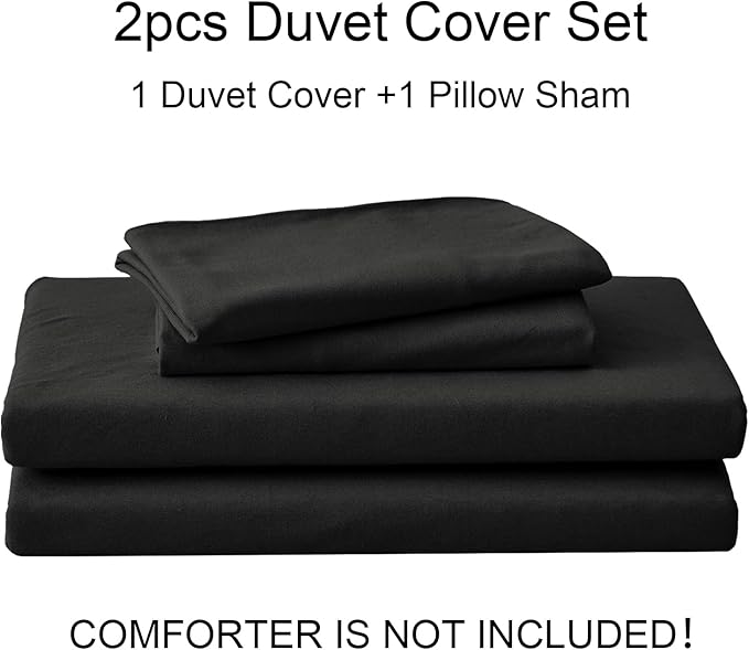 PURE ERA Jersey Knit Duvet Cover Set 100% T-Shirt Cotton Super Soft Comfy 2pc - Image 7
