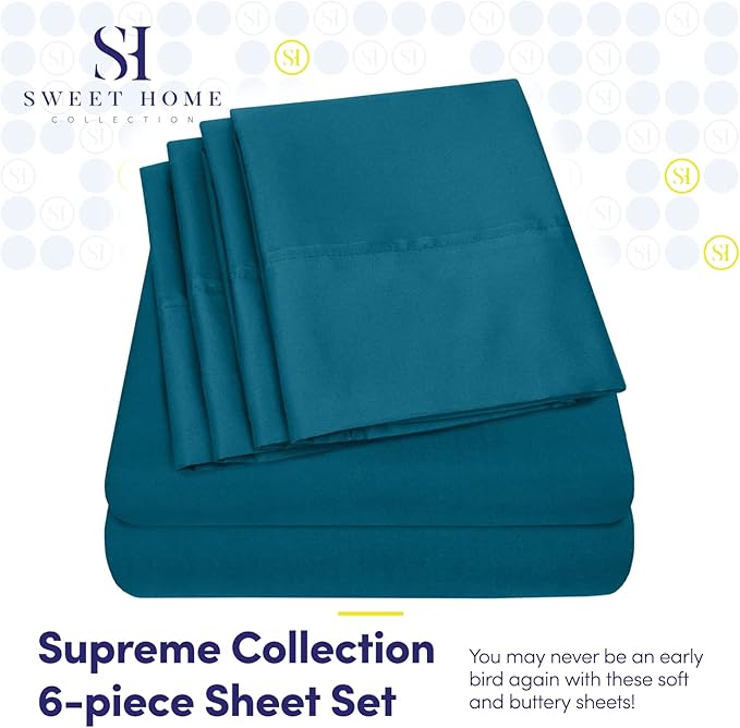 Queen Sheets Teal - Image 2