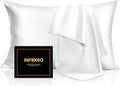 INFIIXSO Mulberry Silk Pillow Cases King Size Set of 2, Silk Pillowcase by INFIIXSO