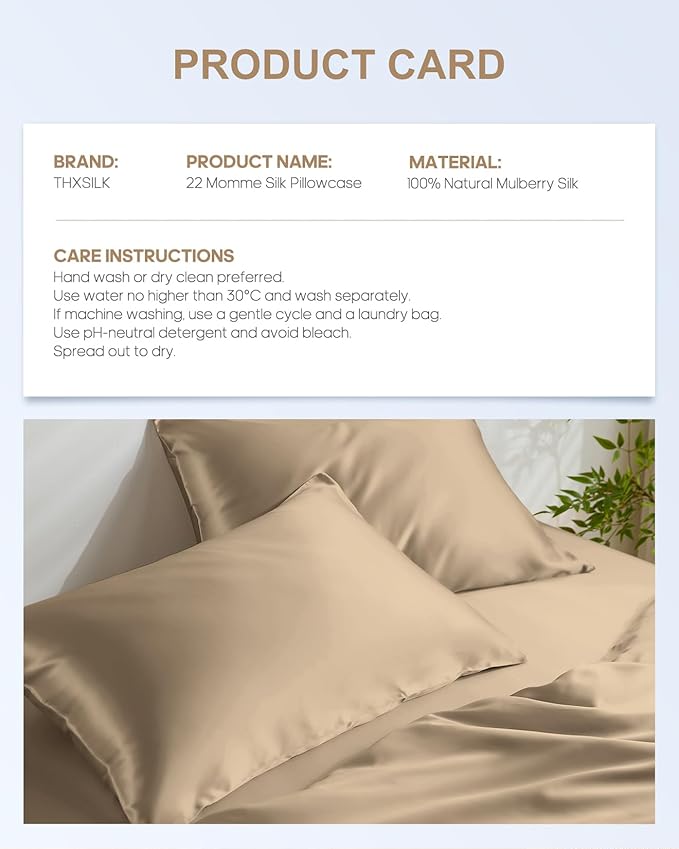 THXSILK 100% Mulberry Silk Pillowcase - Image 8