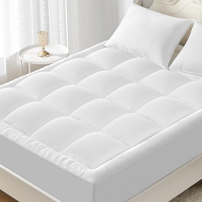 YUGYVOB Mattress Pad Extra Thick, and Breathable King Mattress Topper 8-21" by PremiumHomeLinens