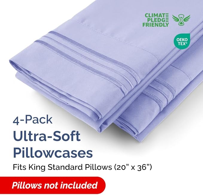 King Standard Pillow Cases Set of 4 - Image 2