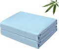Bamboo Viscose Flat Sheets Only, 400 Thread Count Sateen Weave TwinXL Size Flat by ZaizaiHome